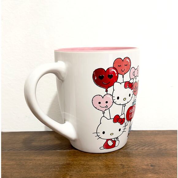 NWT: Hello Kitty -  White and Pink, Large, Ceramic, Love Balloon Mug - 25 fl oz - Picture 3 of 4